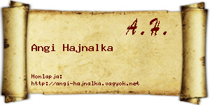 Angi Hajnalka névjegykártya